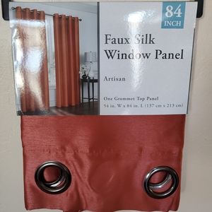 **New** Artisan faux silk grommet curtains.